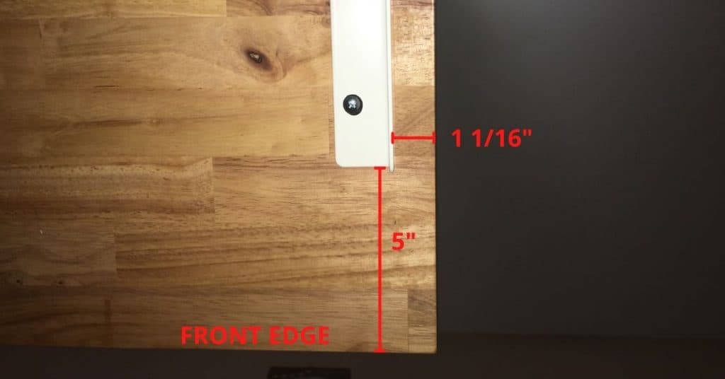 Standing Desk Top Mounting Measurements