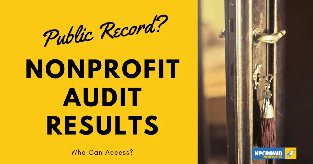 Are nonprofit audit results public record
