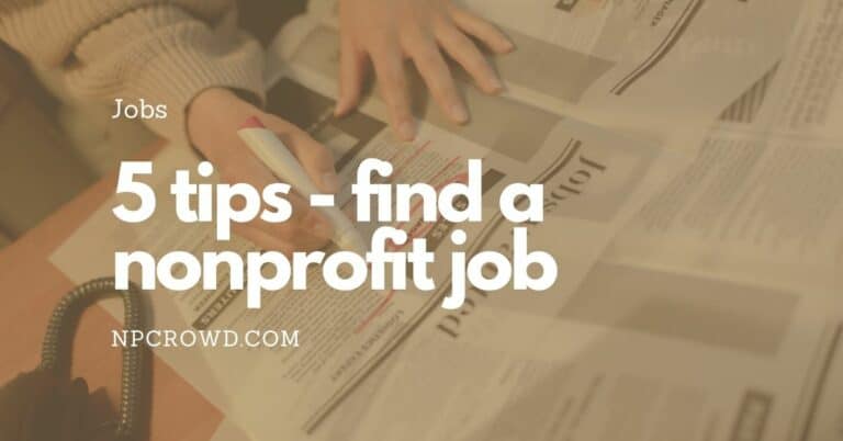 5 Successful Tips To Find A Job Working For A Nonprofit