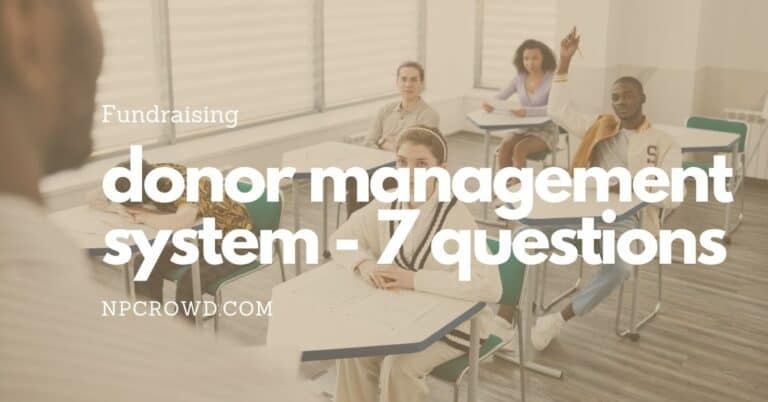 donor management system - 7 questions